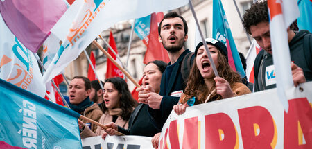Vierter Protesttag der gewerkschaftsübergreifend organisierten M...