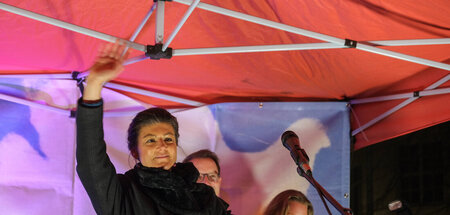 Kundgebung mit Sahra Wagenknecht in Berlin (19.1.2023) Kundgebung mit Sahra Wagenknecht in Berlin (19.1.2023)