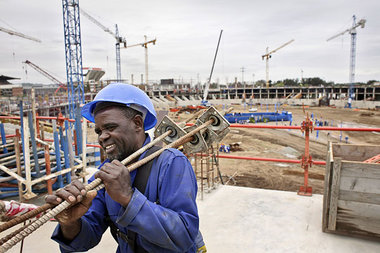 Stadionbau in Durban: Trotz Sonderkonjunktur wegen der Fußball-W...