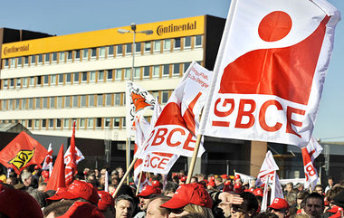 Am Dienstag vor den Werktoren in Hannover-Stöcken: »Wir haben da...