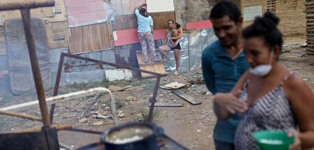 Die Bevölkerung in Venezuela spürt das Fehlen der blockierten Ge...