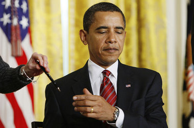 Die »militärische Option offenhalten«: Barack Obama hält am Konf...