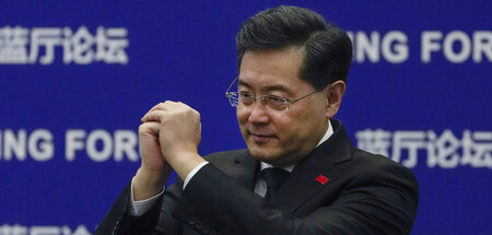 Der chinesische Außenminister Qin Gang bei seiner Ankunft zur Vo... Der chinesische Außenminister Qin Gang bei seiner Ankunft zur Vo...