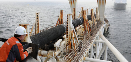 2018 wurden noch die Rohre von Nord Stream 2 vor der Insel Rügen...