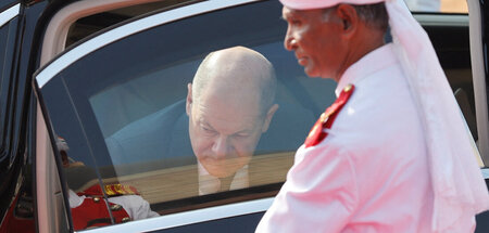 Kanzler Scholz am Sonnabend in Neu-Delhi