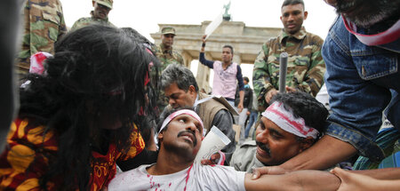 Protestaktion von LTTE-Anhängern in Berlin (30.5.2009)