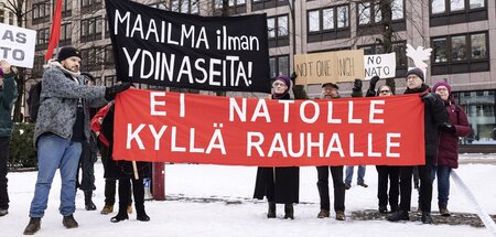 Anti-NATO-Protest in Helsinki am Dienstag