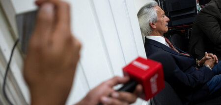 Verteidigt sich alleine: Der Journalist José Rubén Zamora Marroq...