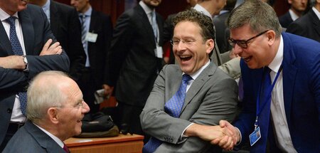 Hatten bei der Griechenland-Krise gut lachen: Bundesfinanzminist...
