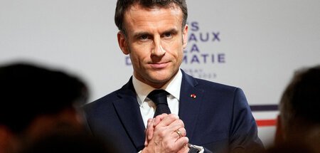 Aus Sicht des Kapitals: Setzen, sechs! Emmanuel Macron am Donner...