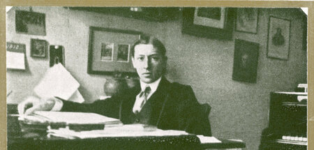 Ordentliche Arbeit: Igor Strawinsky am Schreibtisch