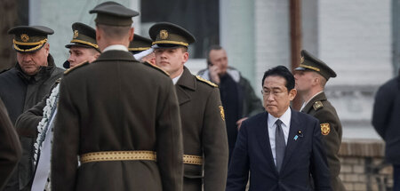 Japans Premier Fumio Kishida in Kiew (21.3.2023)