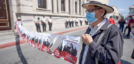 Protest gegen Diktatorentochter Ríos Sosa am Freitag in Guatemal...