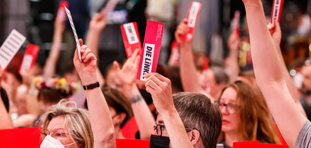 Neue Mehrheiten in der Parteikrise? Delegierte beim Linke-Bundes... Neue Mehrheiten in der Parteikrise? Delegierte beim Linke-Bundes...