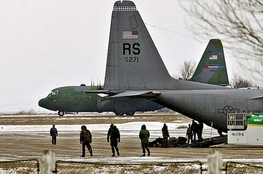 »Mihail Kogalniceanu Airport« bei Constanta in Rumänien. Hier be...