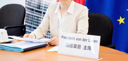 EU-Kommissionspräsidentin von der Leyen im Juni 2020 während ein...