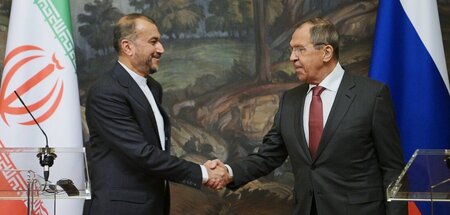 Gutes Verhältnis: Irans Außenminister Amir-Abdollahian und sein ... Gutes Verhältnis: Irans Außenminister Amir-Abdollahian und sein ...