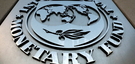 Das IWF Logo in Washington