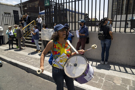 Unterstützer der MLP protestieren vor dem Obersten Wahlgericht (...