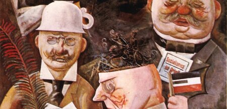 Wahre Kerle? Ausschnitt aus George Grosz’ »Stützen der Gesellsch...