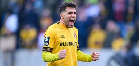 Ahmet Arslan von der SG Dynamo Dresden beim Jubel