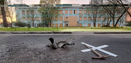 Ziel glücklicherweise verfehlt: Reste einer ukrainischen Granate...