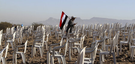 Vor einer Kundgebung zur Erinnerung an den »arabischen Frühling«