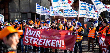 Streikübung der Eisenbahner am 27. März in Bremen