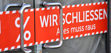 Geschäft in der Altstadt von Erfurt, Thüringen, März 2021