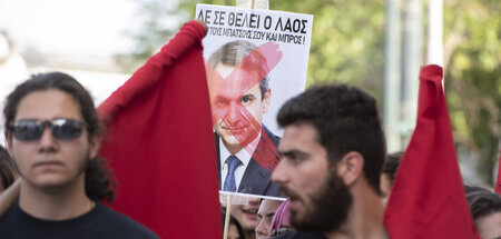 Protest gegen die Regierung Mitsotakis (Athen, 28.5.2022)
