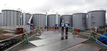 Lagertanks im beschädigten AKW Fukushima Daiichi der Tokyo Elect...