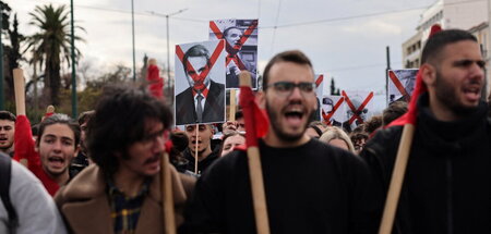 Protest gegen die Politik der Regierung Mitsotakis in Athen (16....