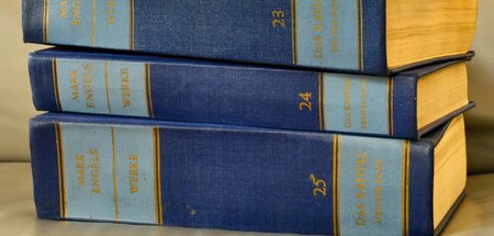 Es hat sich ausgeruckelt: Auch die formschönen blauen Bände sind...