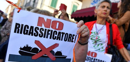 Proteste gegen das LNG-Terminal in Piombino (20.10.2022)