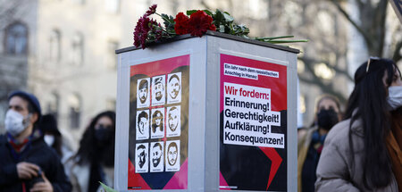 Gedenkveranstaltung zum ersten Jahrestag des rassistischen Ansch...