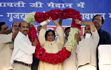 Mayawati Kumari am 31. März in Ahmadabad Mayawati Kumari am 31. März in Ahmadabad