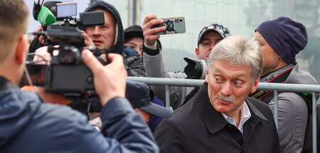 Regierungssprecher Dmitri Peskow am 6. Mai in Moskau