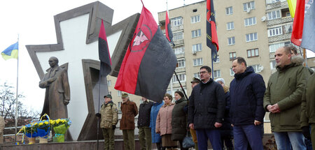 Aufmarsch der Bandera-Anhänger in Iwano-Frankiwsk zum 112. Gebur...