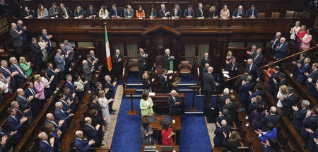 Zurück in der Heimat seiner Vorfahren: Das Parlament in Dublin e...