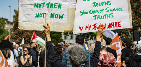 Wollen keine Repression in ihrem Namen: Jüdische Demonstrierende...