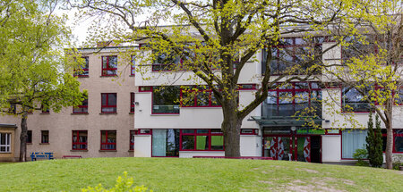 Blick auf die Grund- und Oberschule in Burg im Spreewald (27.4.2...