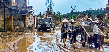 Kriegszerstörungen. Aufnahme aus Haiphong