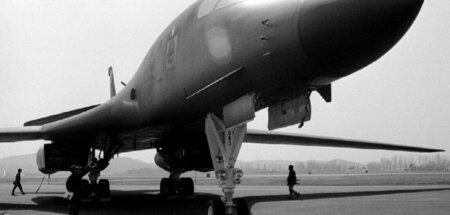 Strategischer »B1«-Überschallbomber der U. S. Air Force auf Basi