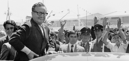 Salvador Allende, chilenischer Präsident in Valparaiso, undatier