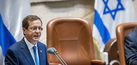 Der israelische Präsident Isaac Herzog bei Amtsantritt (Jerusale... Der israelische Präsident Isaac Herzog bei Amtsantritt (Jerusale...