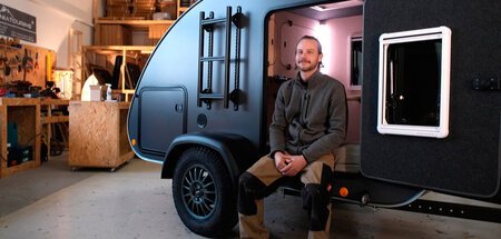 Das Start-up von Dominic Sartorio baut sogenannte Teardrop-Carav...