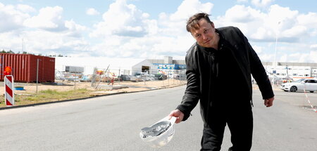 Elon Musk in Grünheide bei Berlin