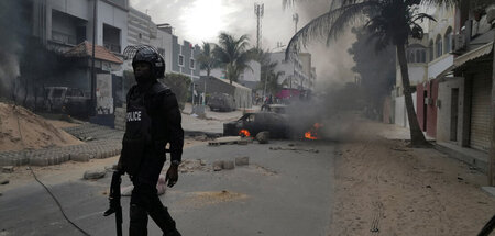 Schon am Montag sah es in Dakar wie Bürgerkrieg aus