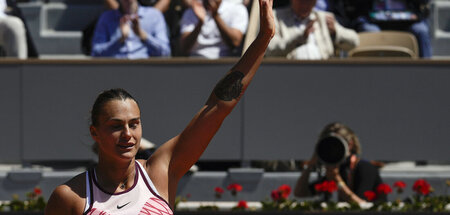 Aryna Sabalenka nach dem Einzug in die vierte Runde der French O