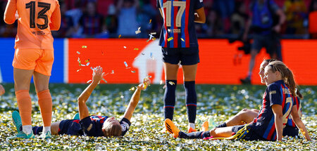 In Spiellaune: Catalina Coll, Salma Paralluelo und Irene Paredes...